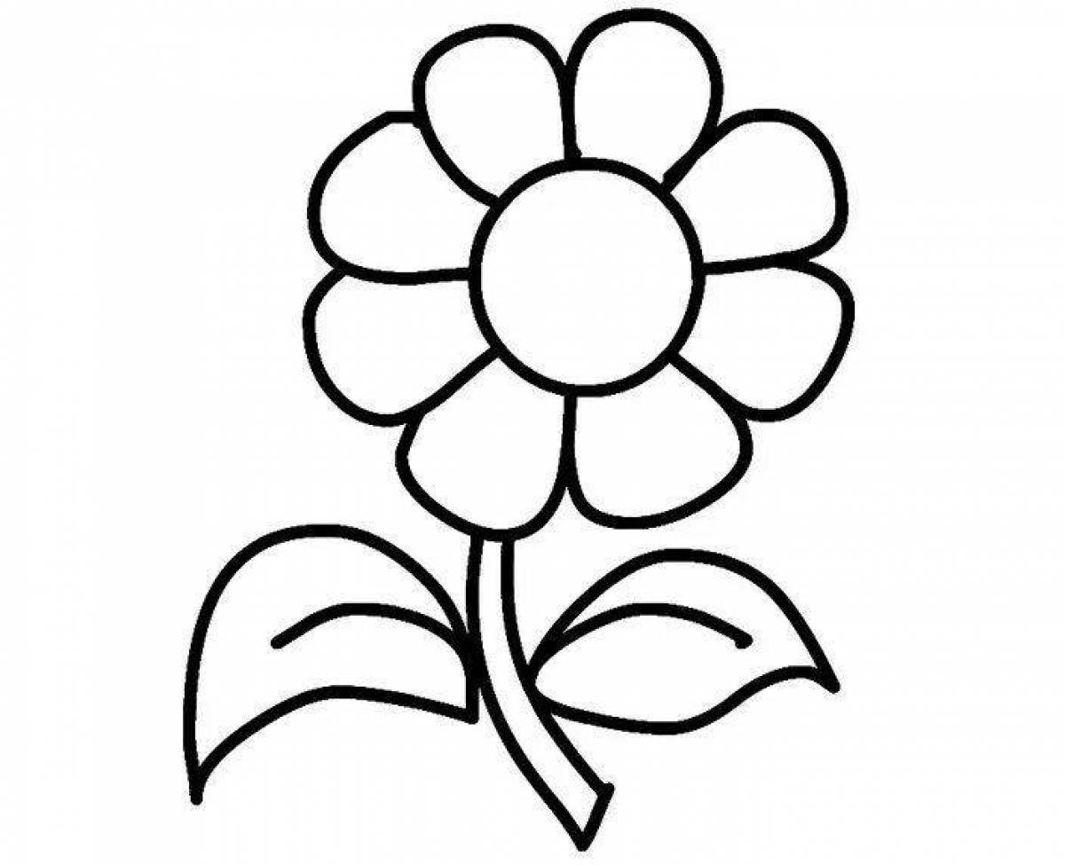 Cute flower coloring book for 5 year olds