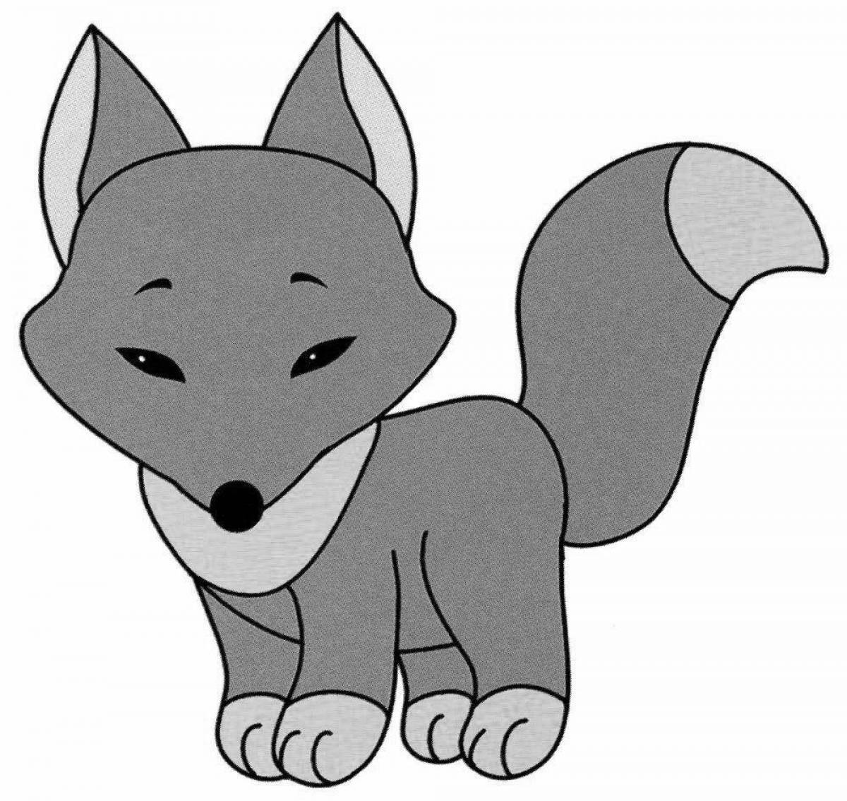 Fun fox coloring book for 3-4 year olds