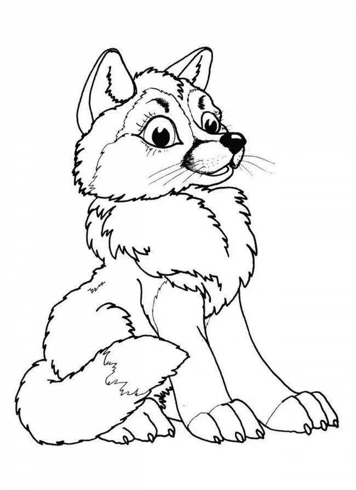 Adorable fox coloring book for 3-4 year olds