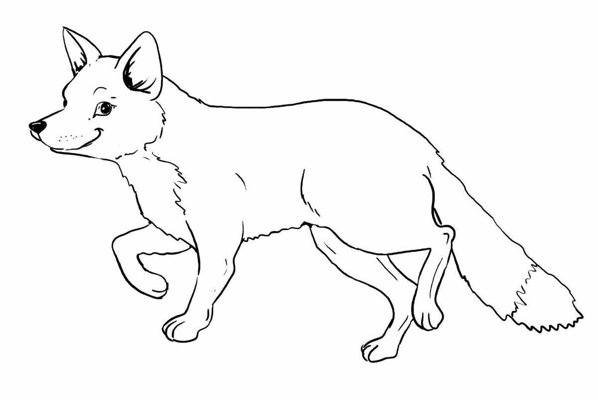 Adorable fox coloring book for 3-4 year olds