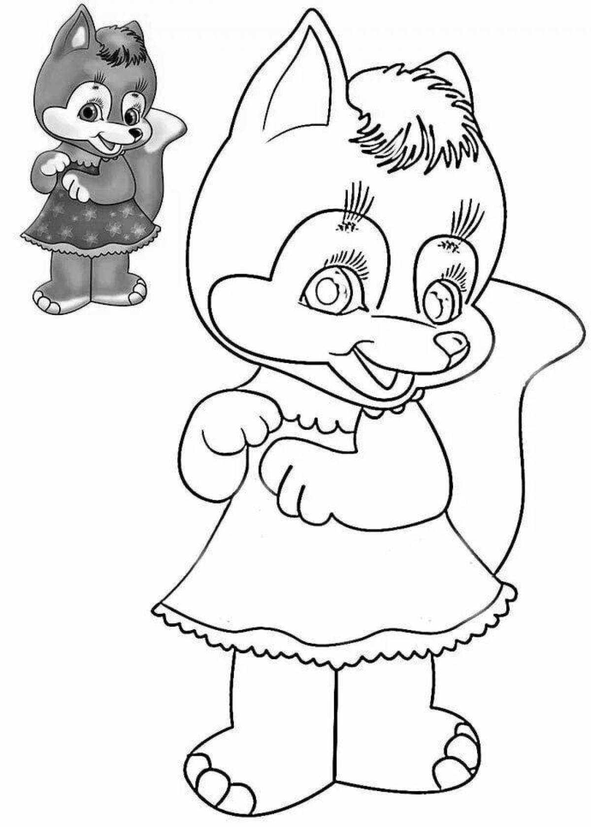 Coloured fox for children 3-4 years old