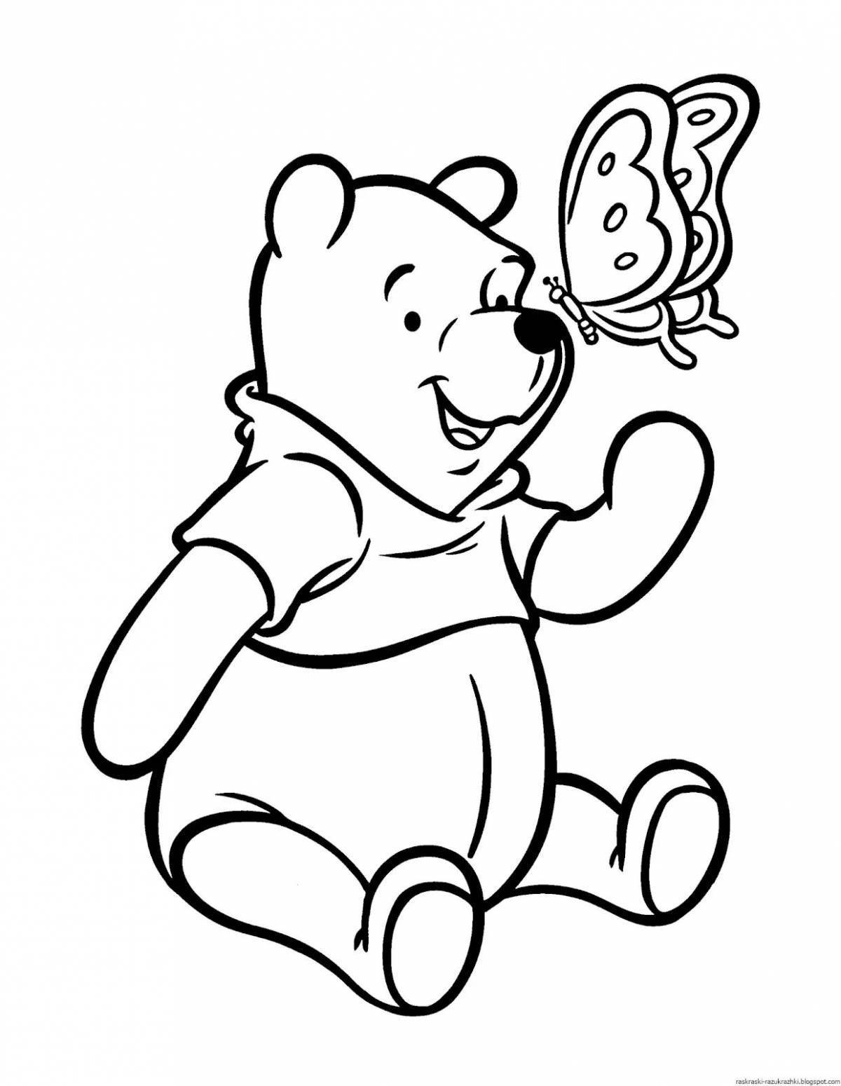 Adorable teddy bear coloring book for children 2-3 years old