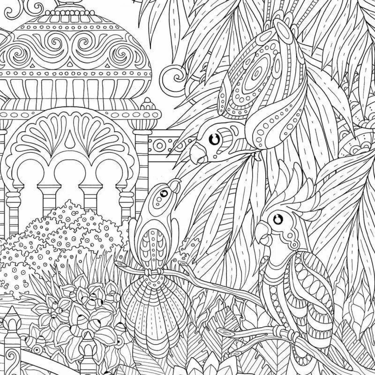 Shining anti-stress coloring book