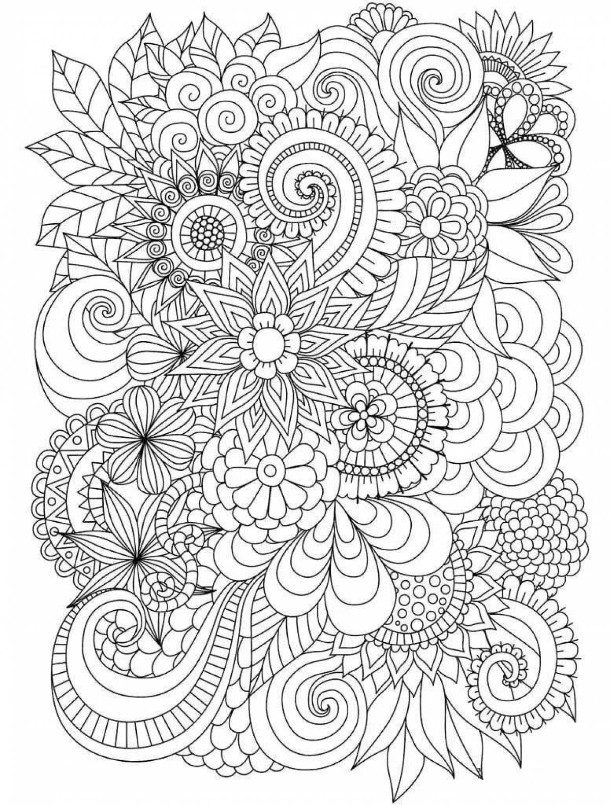 Exquisite anti-stress coloring book