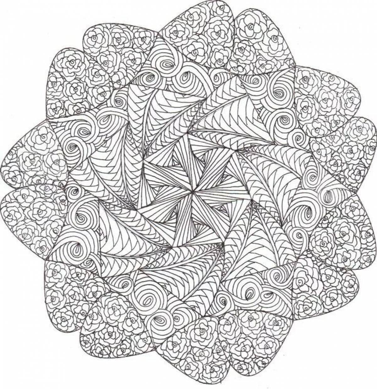 Elegant anti-stress coloring book