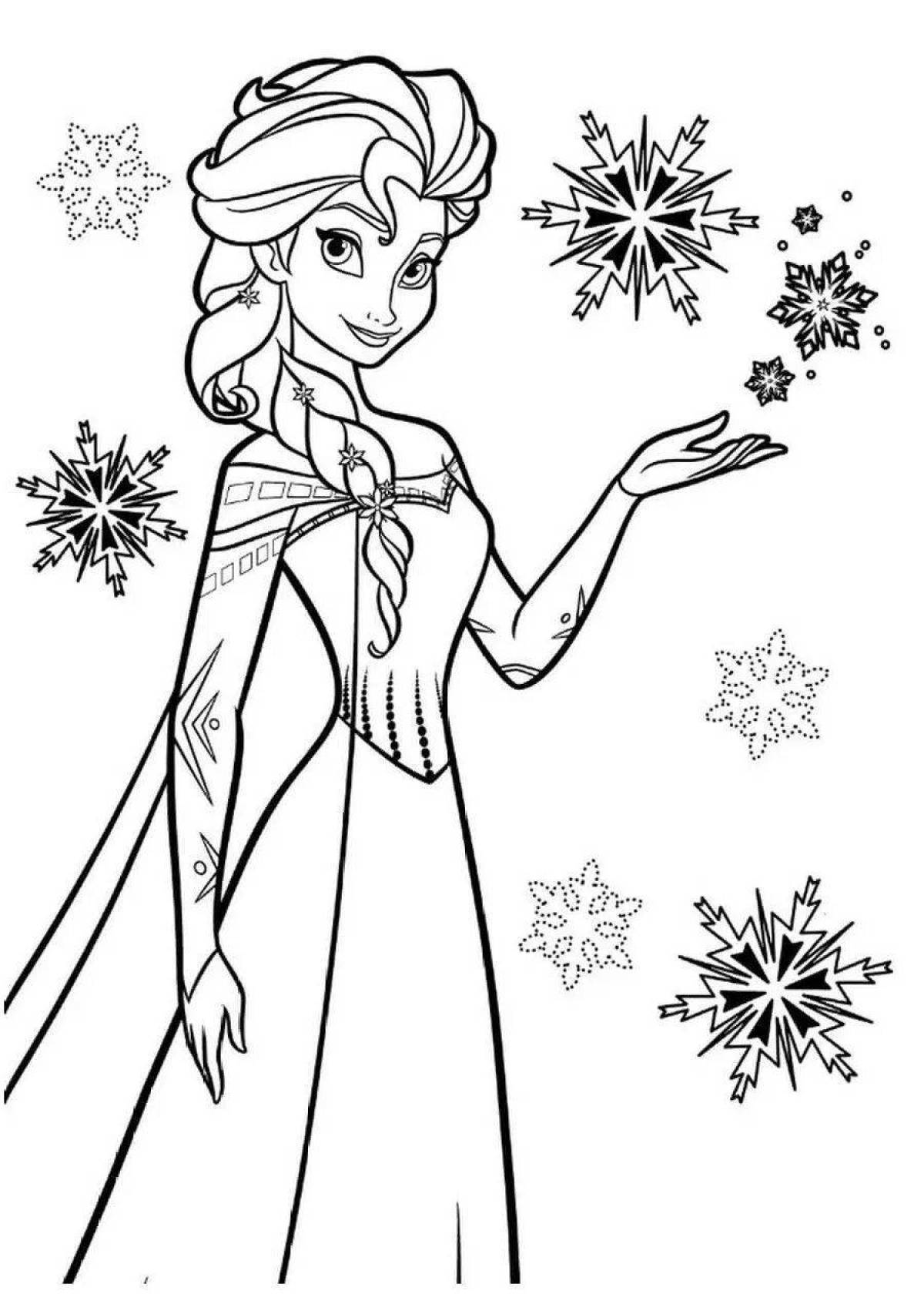 Волнующая раскраска «холодное сердце» для детей 5-6 лет