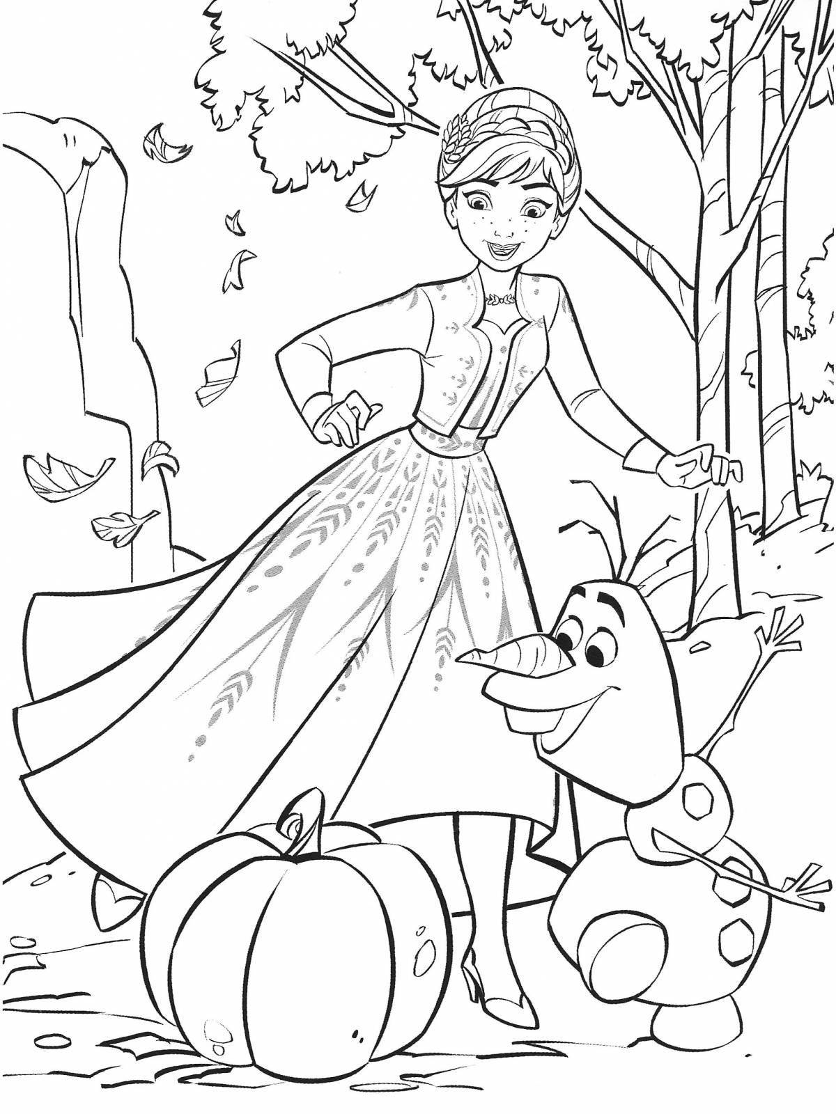 Frozen coloring book for children 5-6 years old