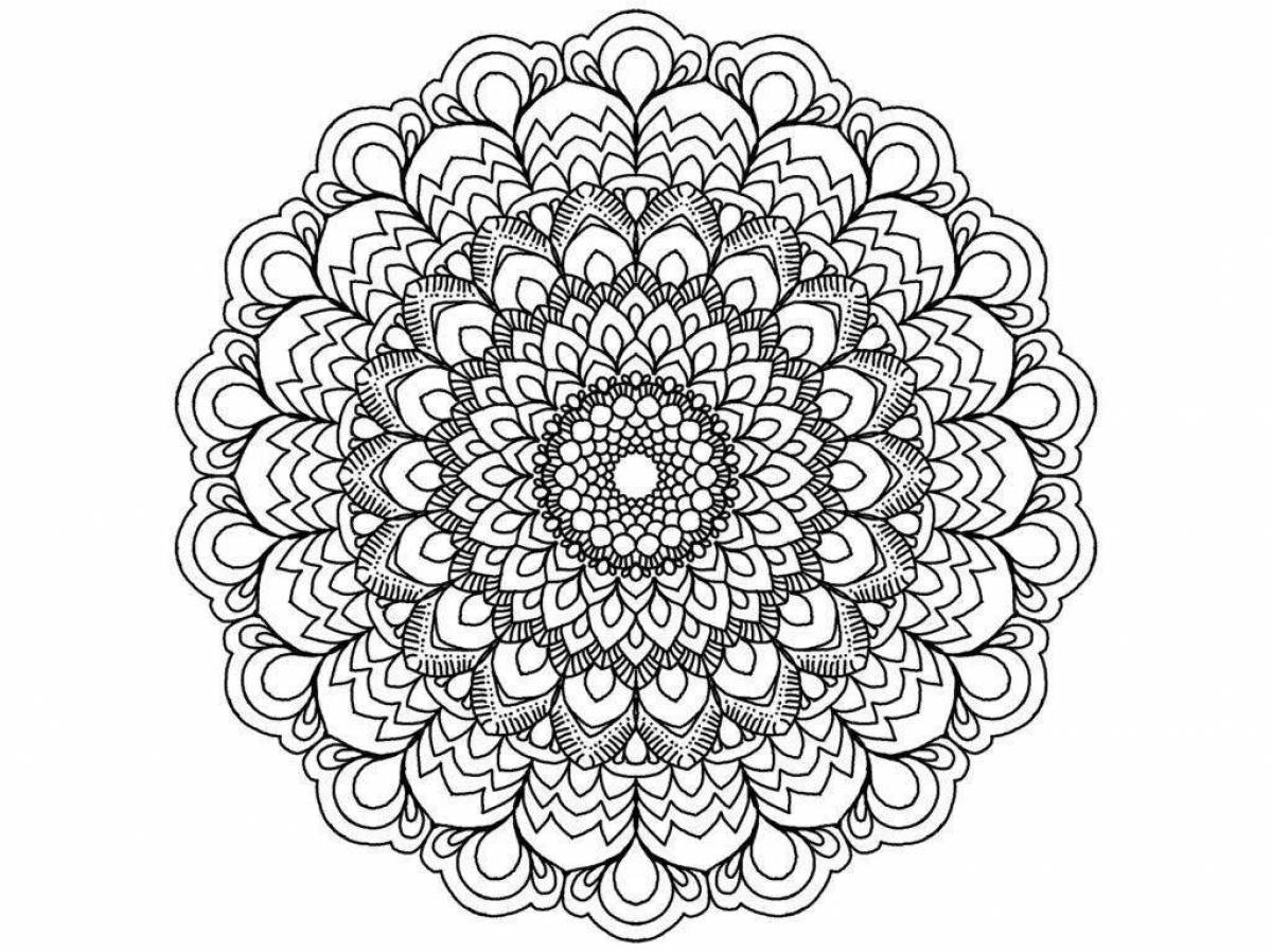 Colorful mantra coloring pages