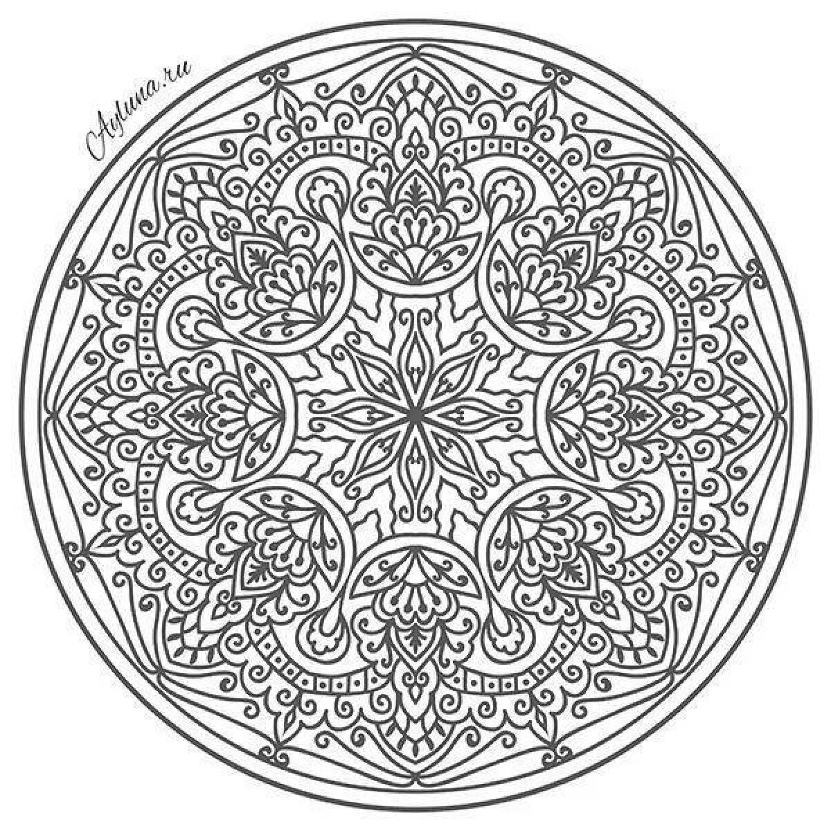 Bright mantra coloring pages