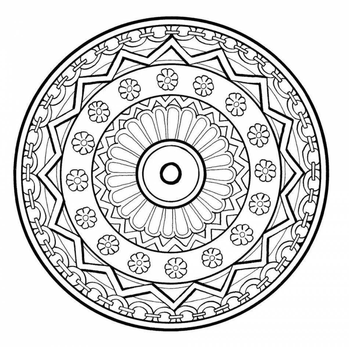 Radiant coloring page mantras