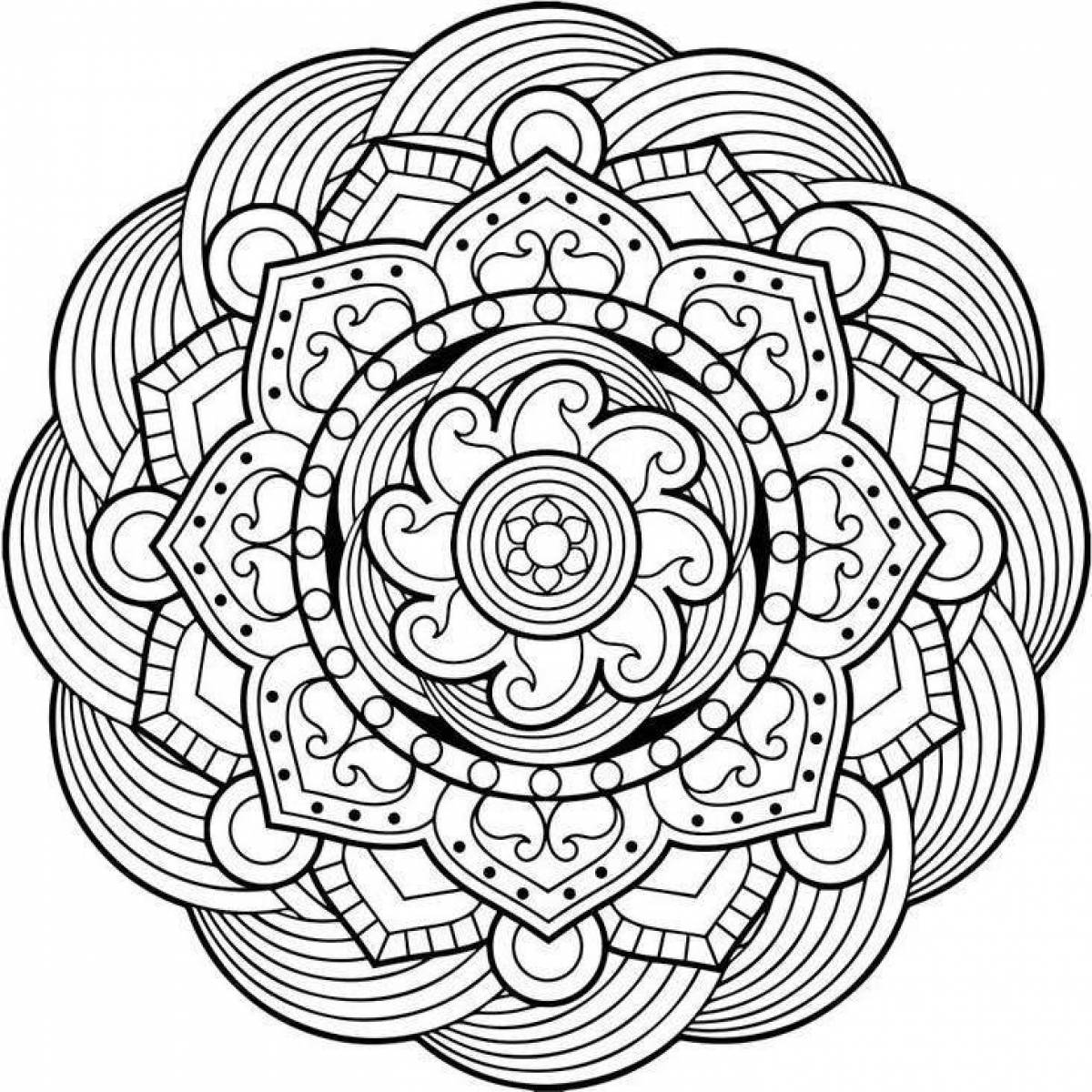 Peaceful mantra coloring pages