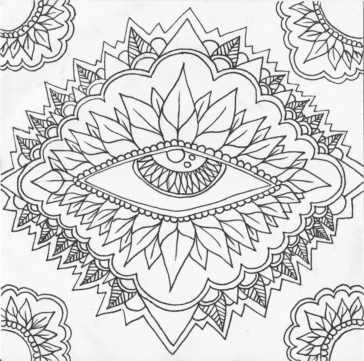 Calming mantra coloring pages