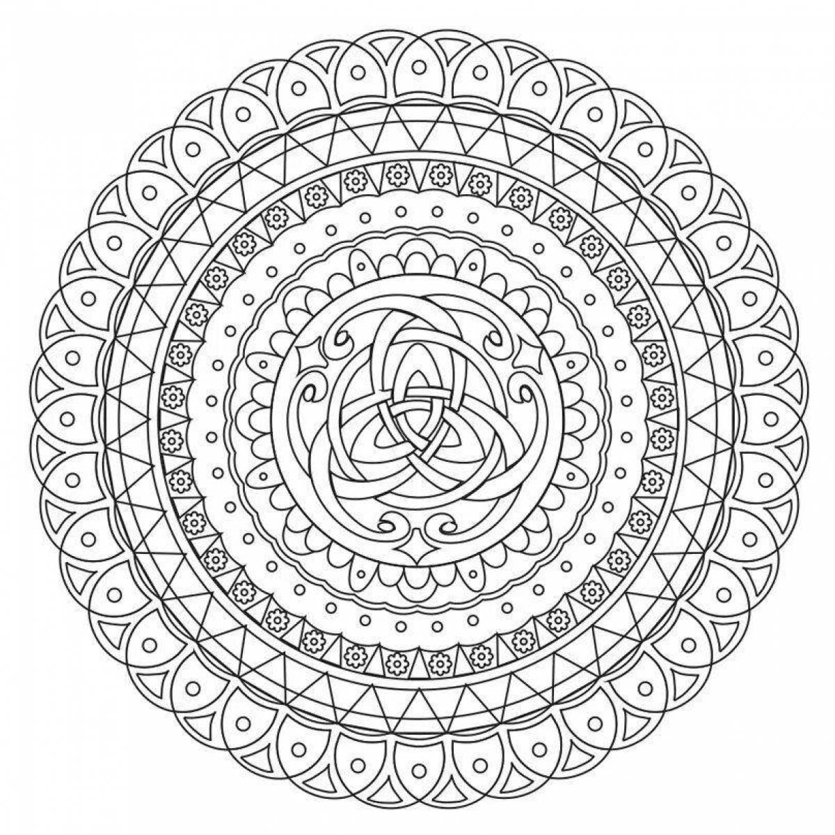 Playful mantra coloring pages