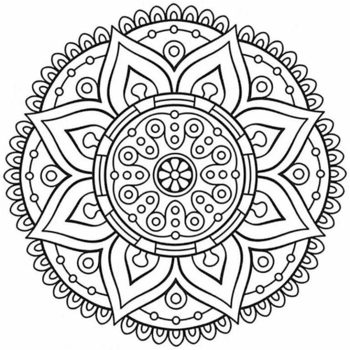 Fat mantra coloring page