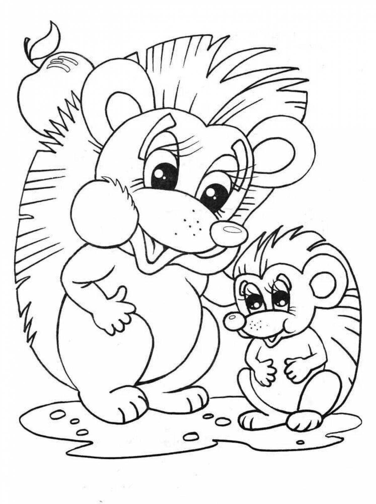 Furry animal coloring pages