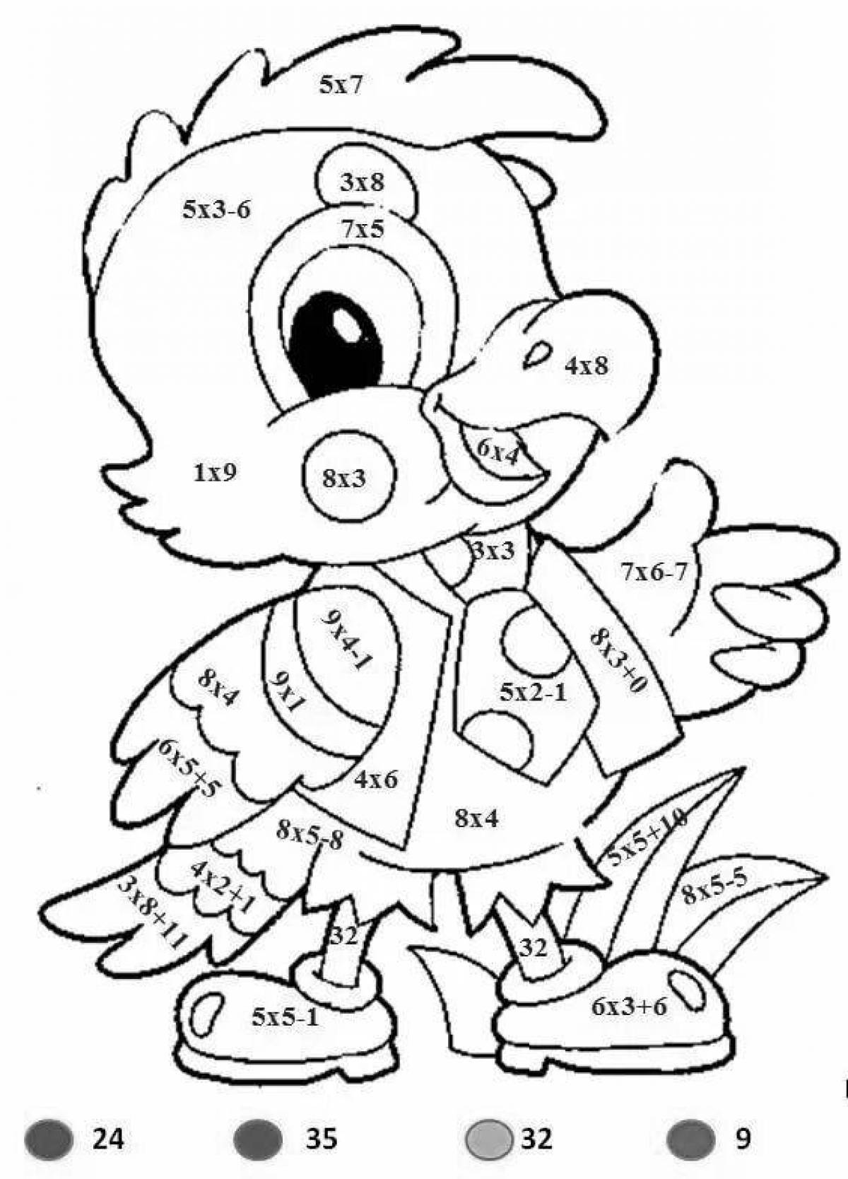 Crazy Multiplication coloring page