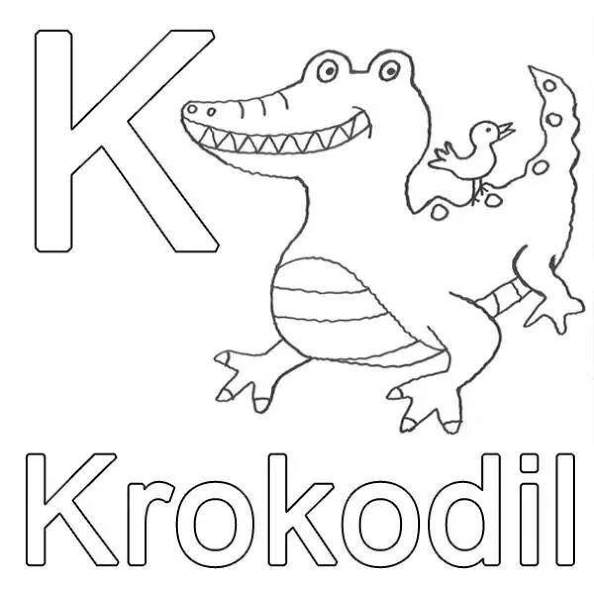 Coloring book joyful alphabet loris