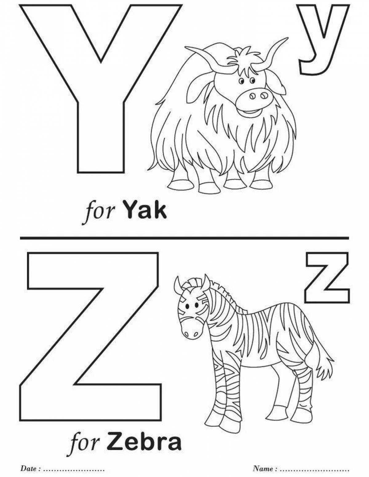 Coloring fat alphabet lori