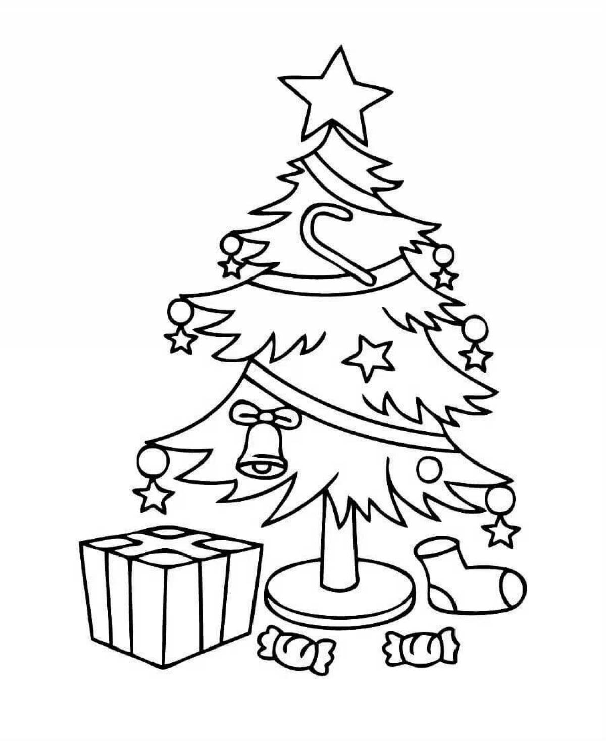 Гламурный рисунок рождественской елки