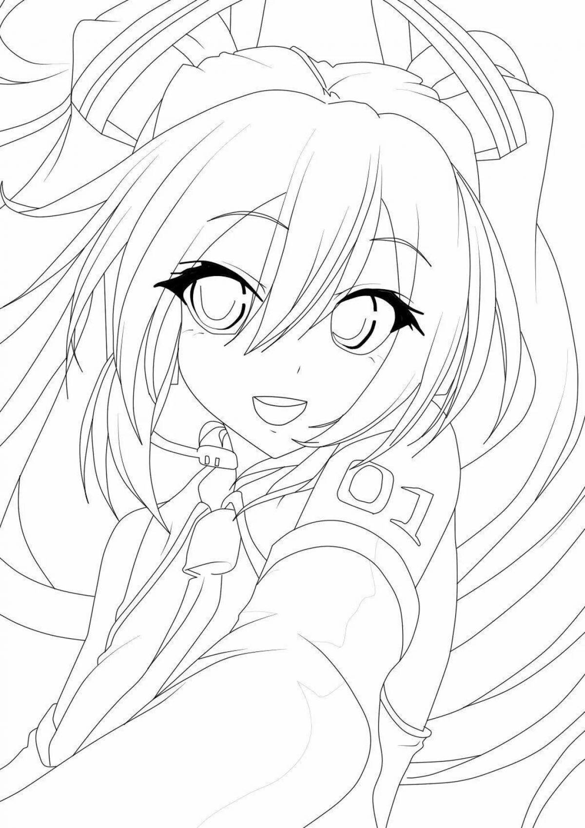 Kuromi's playful coloring page