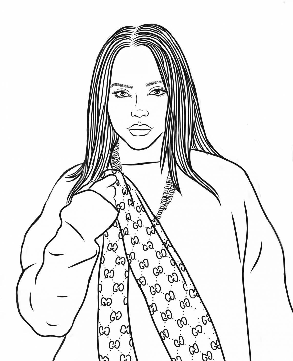 Mia smartly coloring page