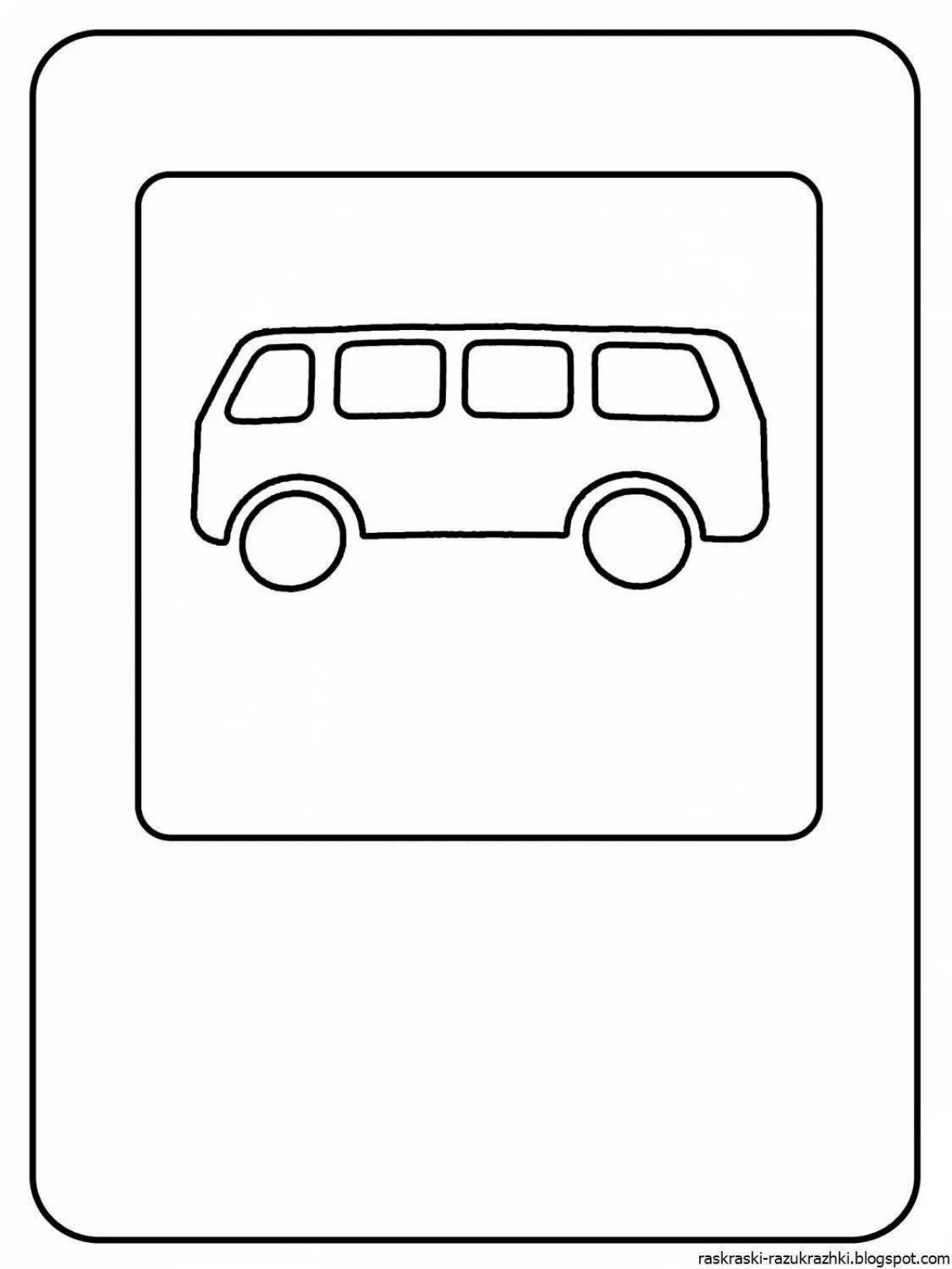 Attractive road sign coloring book