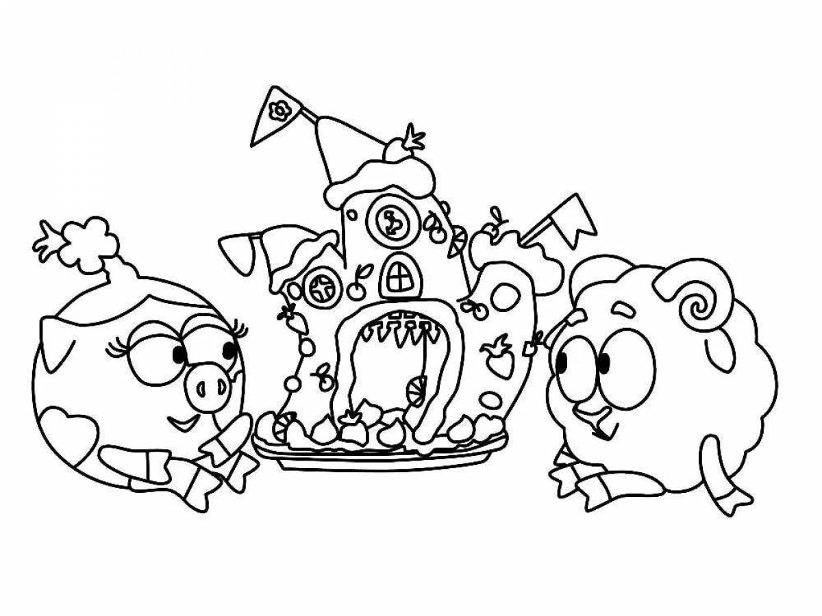 Barash smeshariki funny coloring book