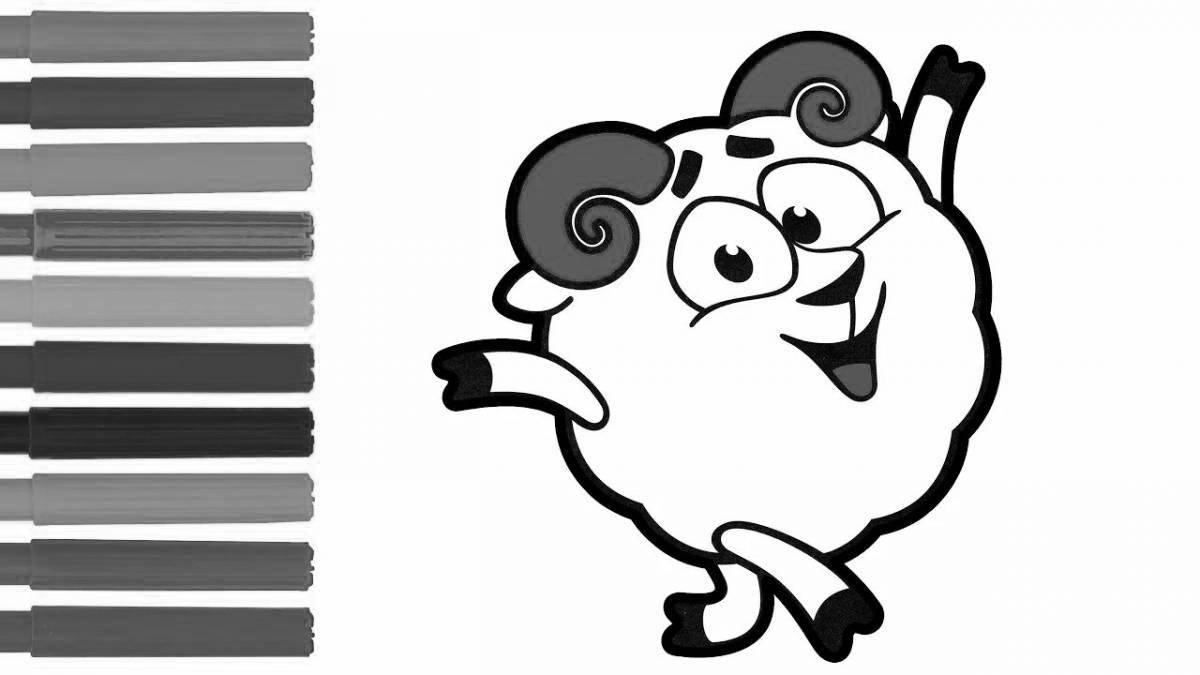 Fun coloring barash smeshariki