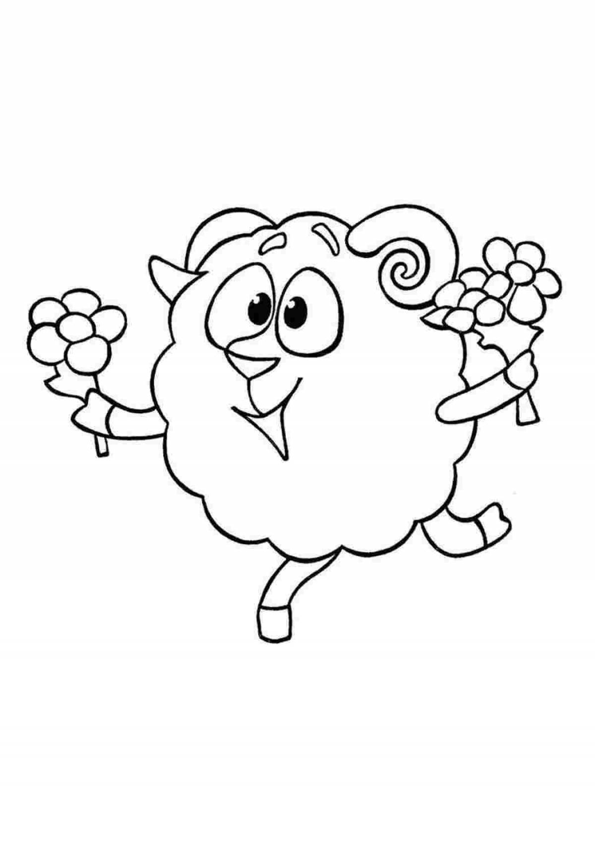 Radiant coloring barash smeshariki