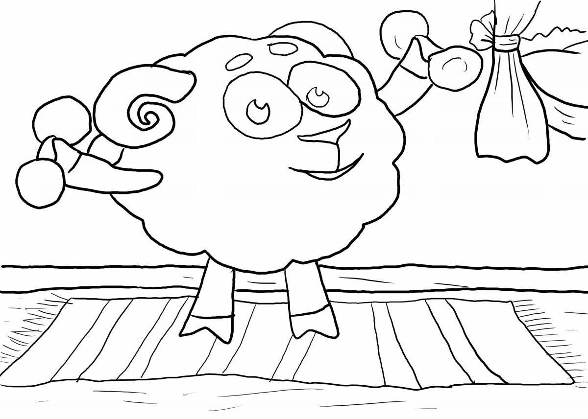 Dazzling coloring barash smeshariki