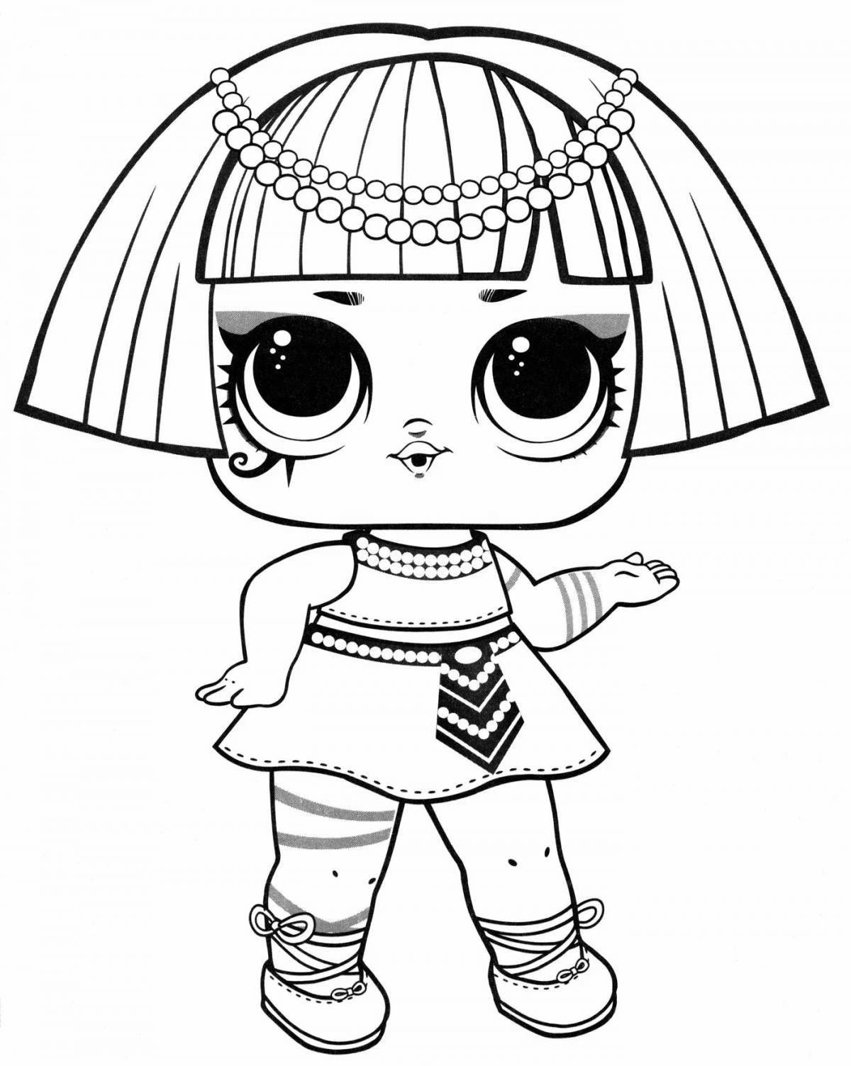 Coloring funny short doll