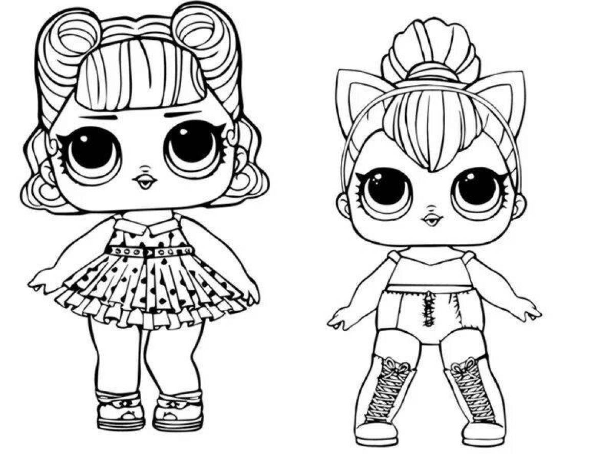 Colouring gorgeous short doll