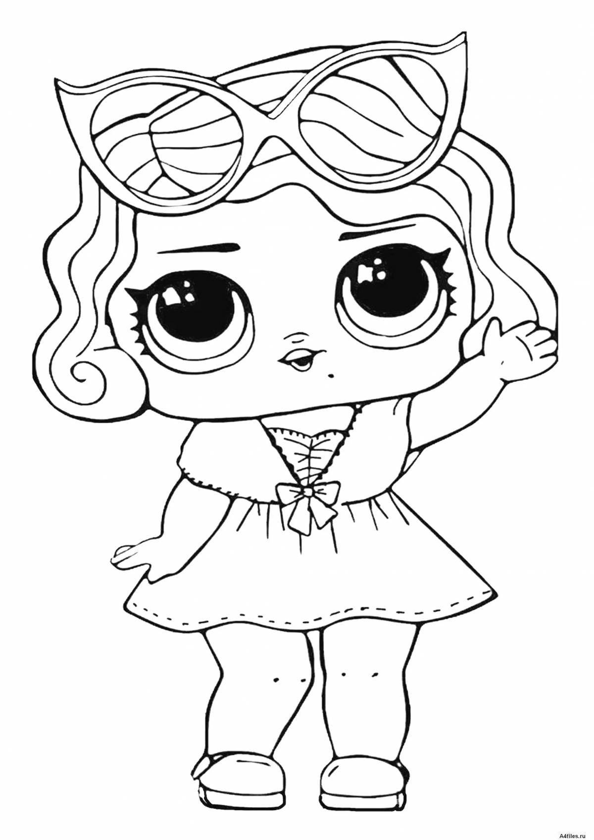 Coloring fairy short doll
