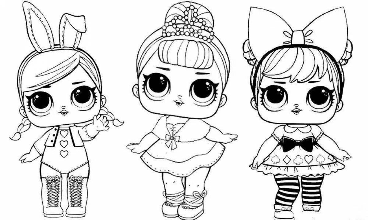 Coloring funny short doll