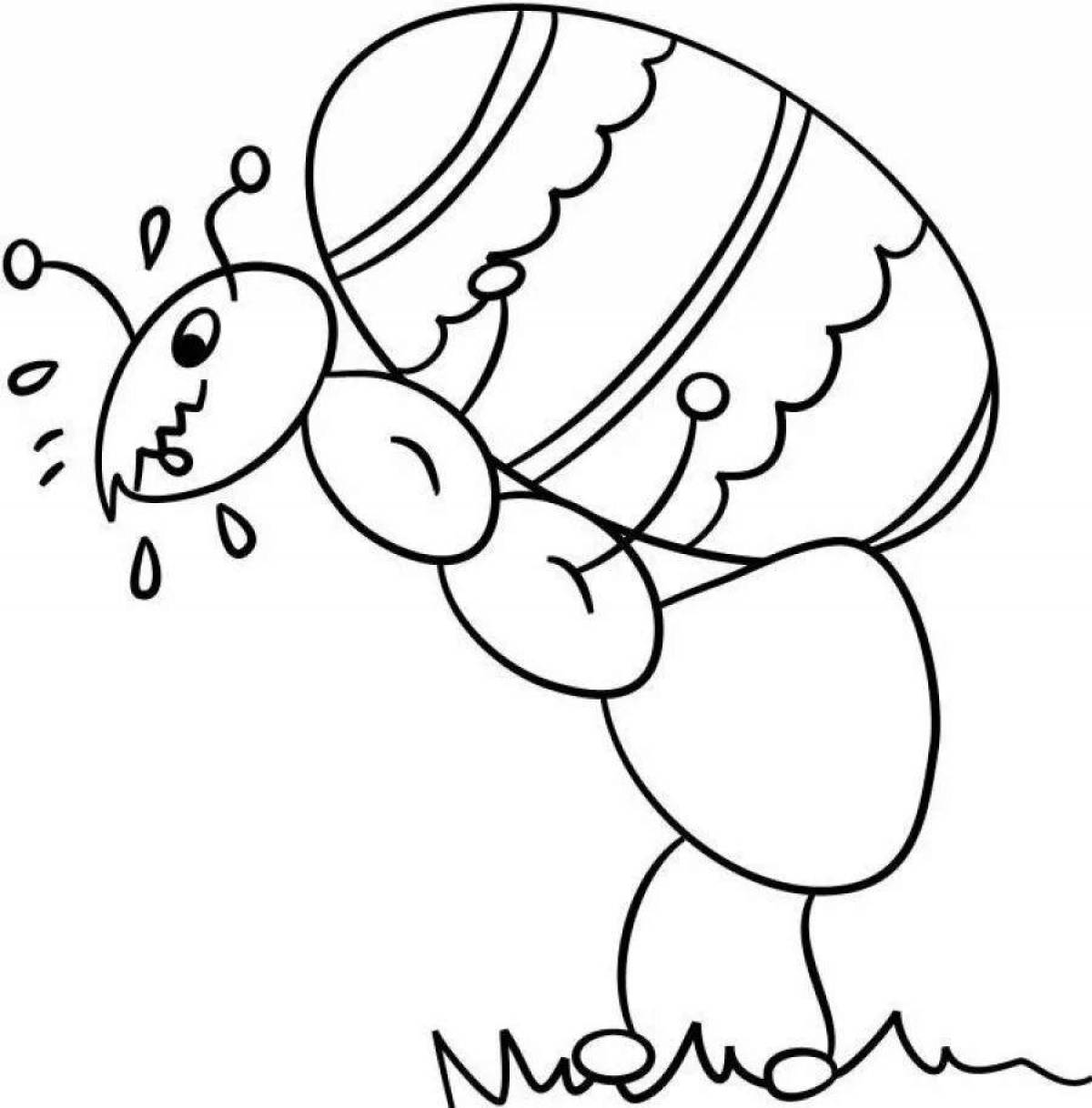 A fun ant coloring book for kids