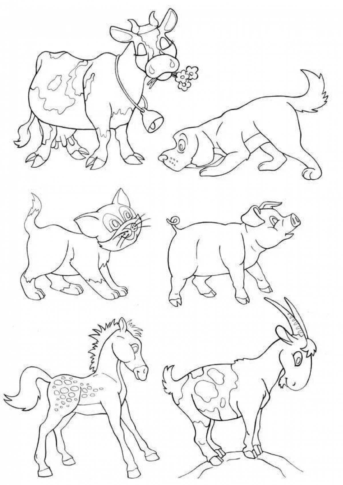 картинки домашних животных для детей распечатать раскраски