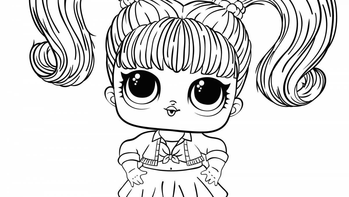 Radiant coloring page doll lol unicorn