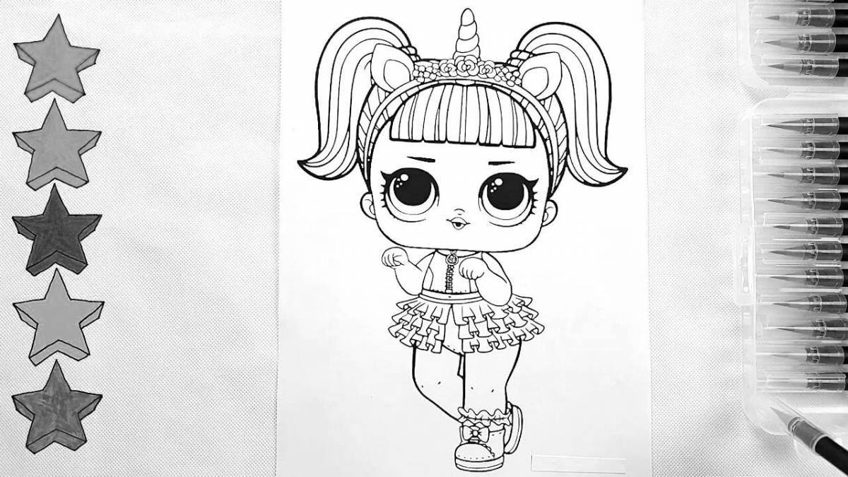 Coloring doll lol unicorn