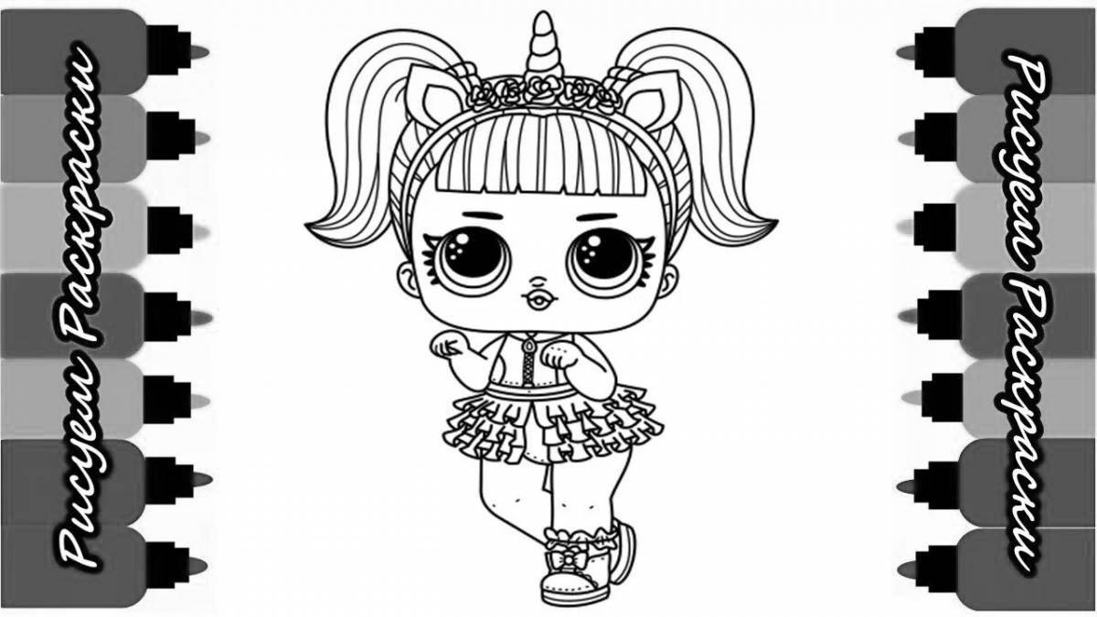 Animated coloring doll lol unicorn