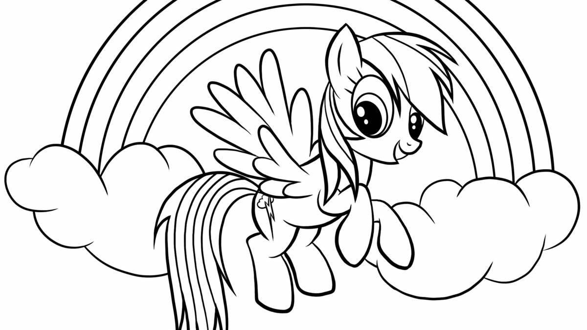My little pony game glitter coloring book