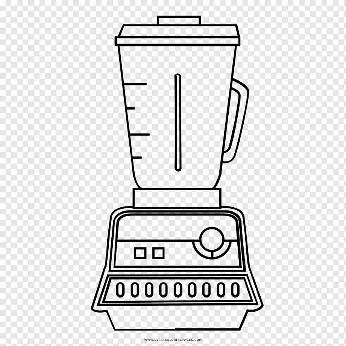 Adorable coloring book household appliances for the little ones