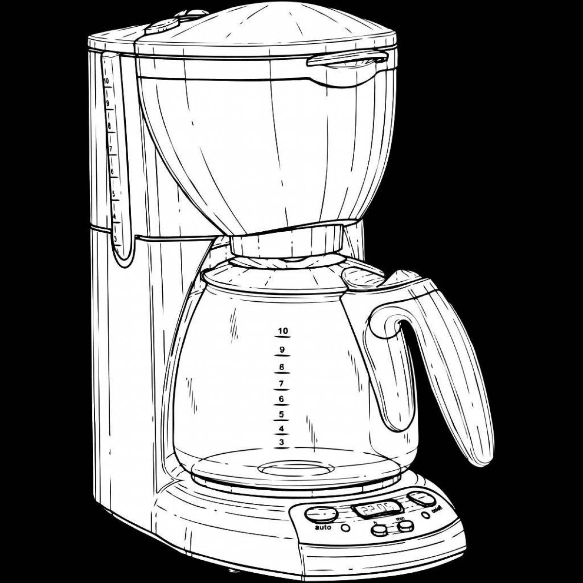 Adorable coloring book household appliances for babies