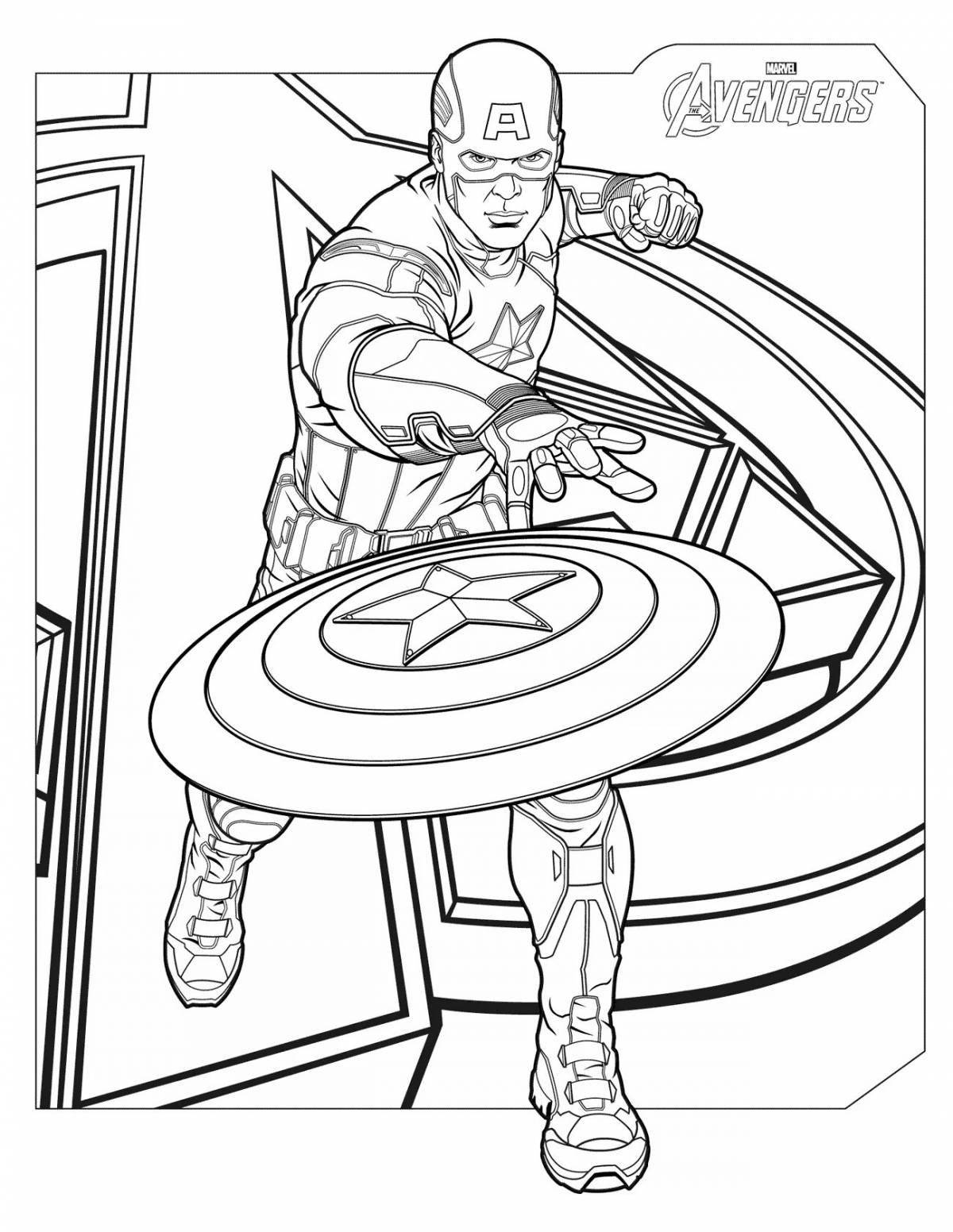 Captain America coloring pages for kids