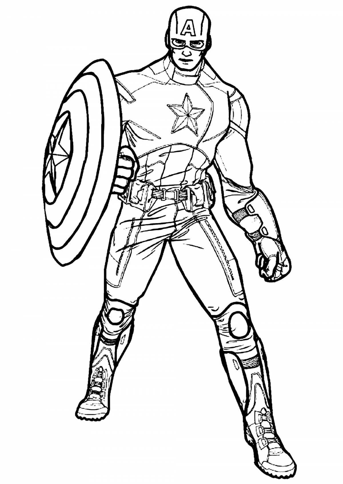 Gorgeous captain america coloring pages for kids