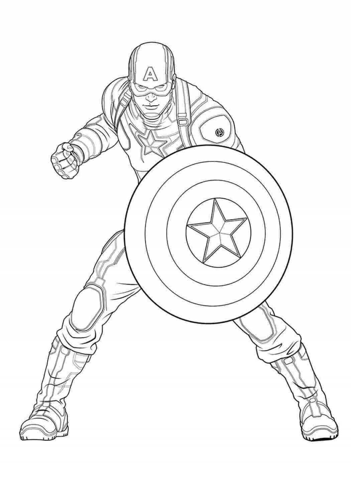 Captain America coloring book for kids