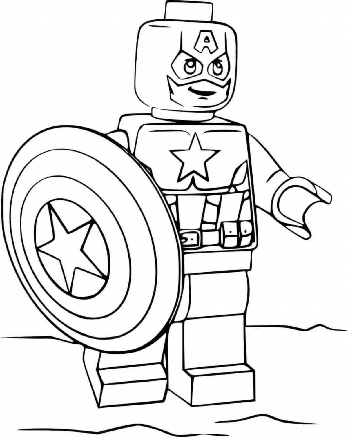 Sweet captain america coloring pages for kids
