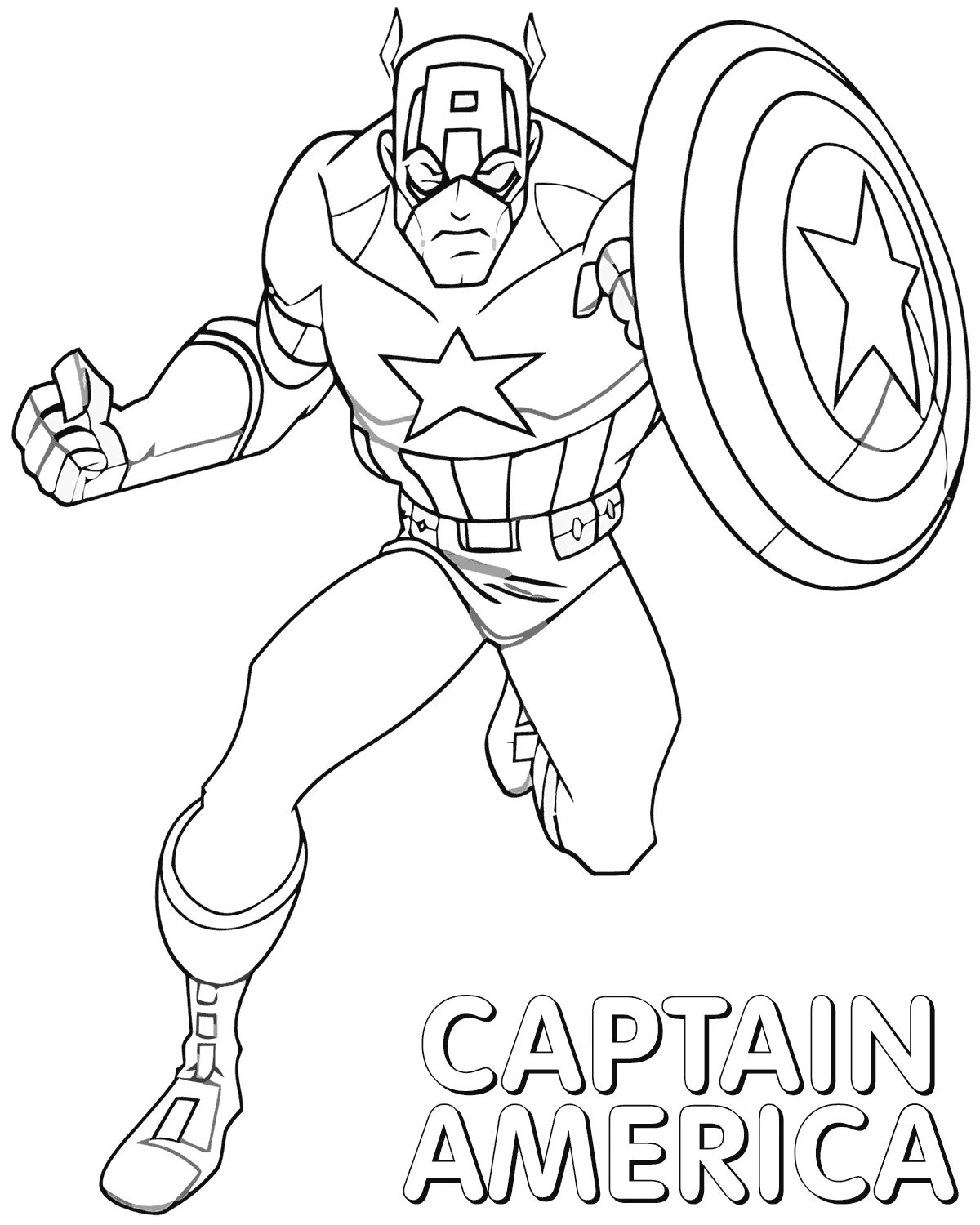 Inspiring captain america coloring book for kids