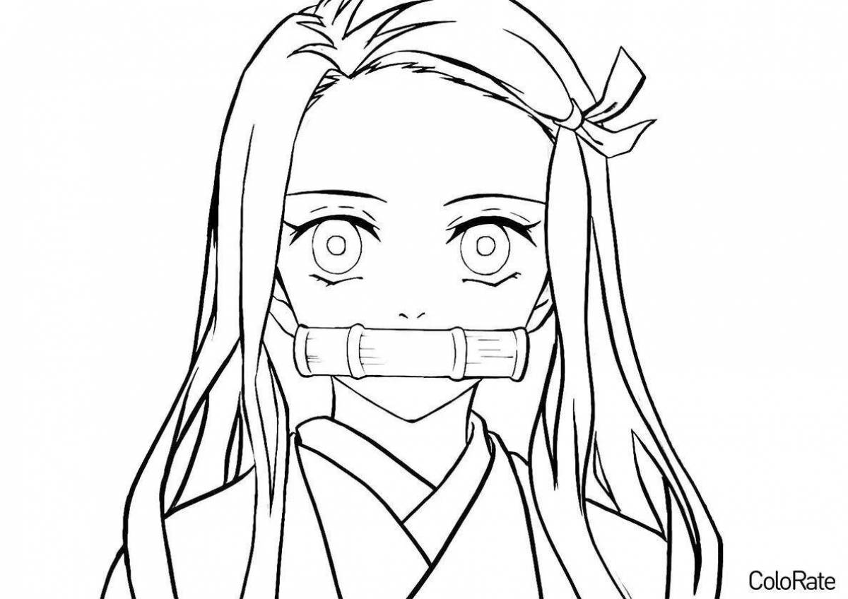 Sweet genshen coloring page