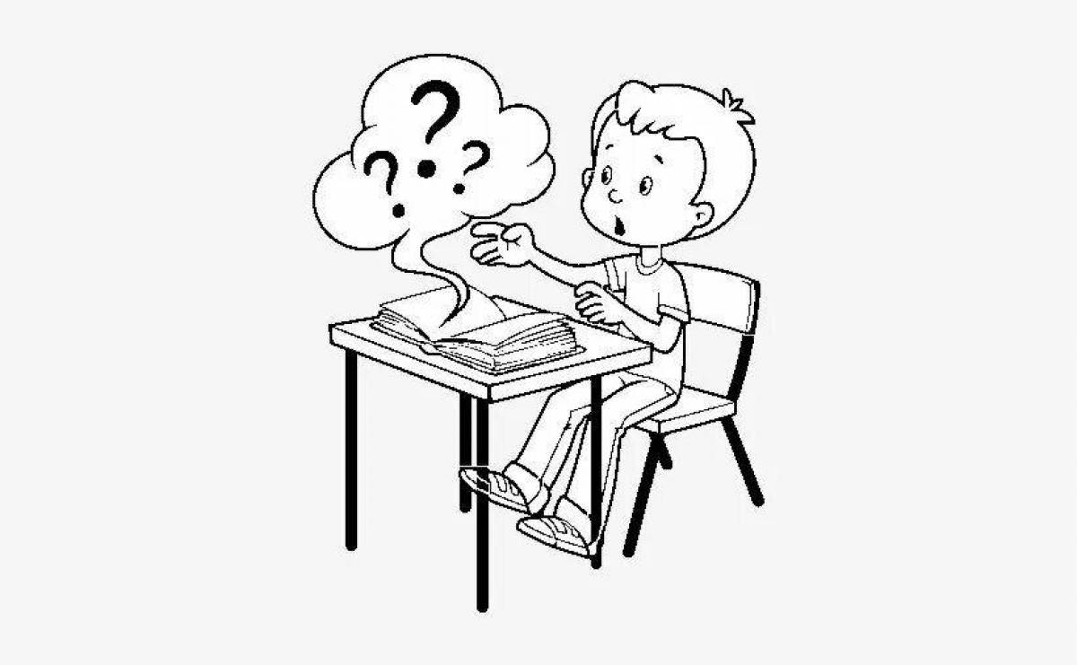 Colourful coloring student