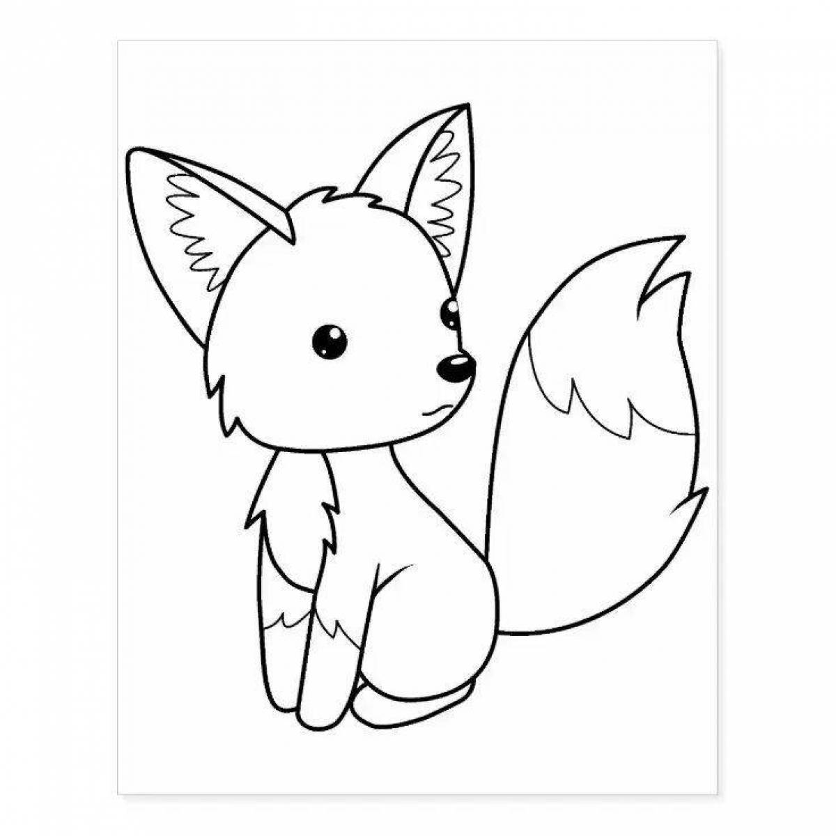 Fun coloring fox